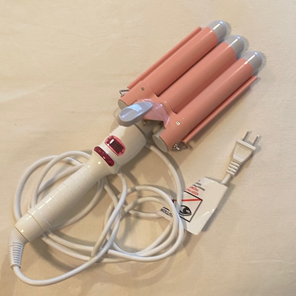 Ceramic Triple Barrel Hair Waver - Pink
